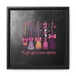Halloween Broom Canvas Print — “A Girl Gotta Have Options” Framed Wall Art