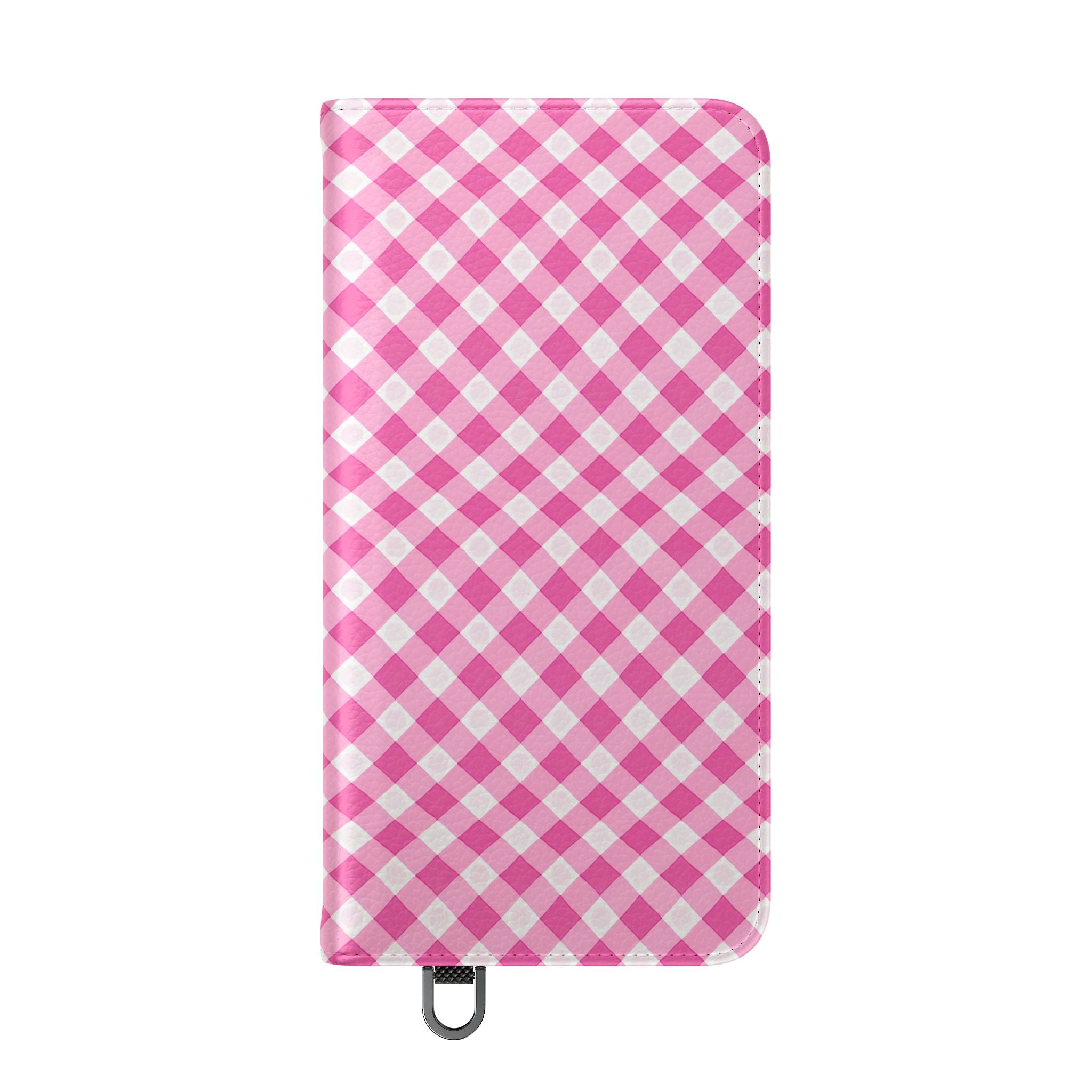 Pink Gingham - Flip Case – Wallet Flip Case with Card Slots
