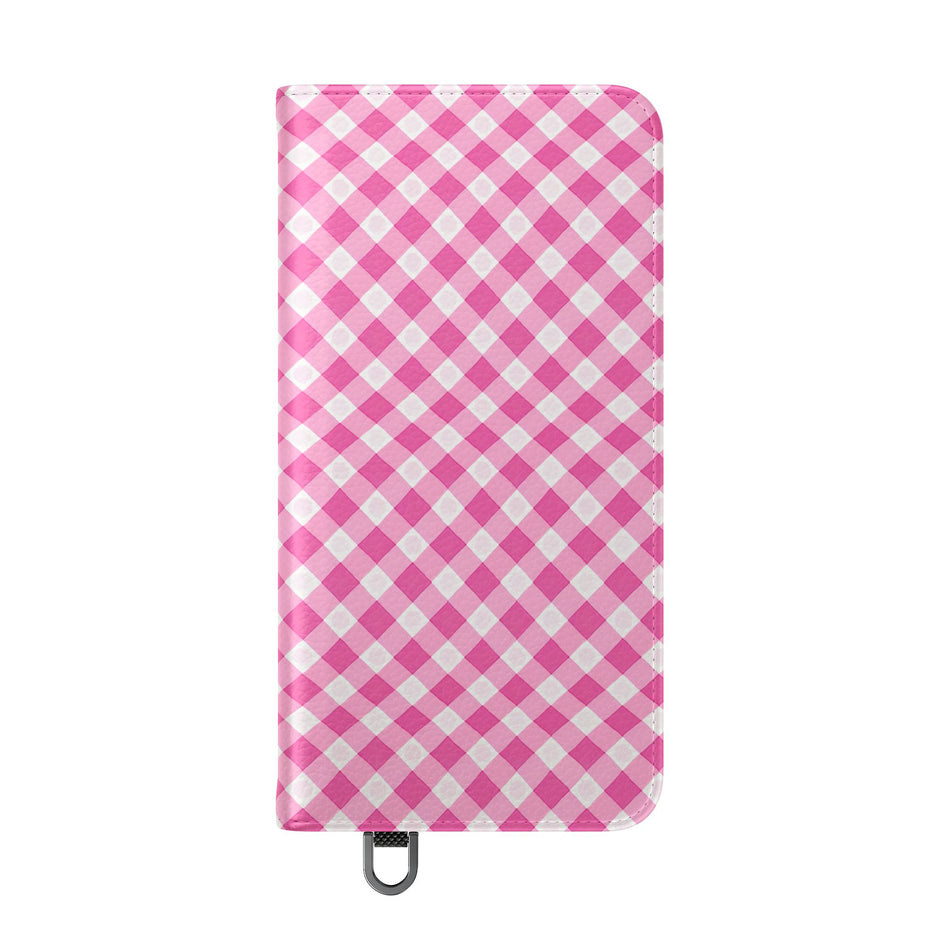 Pink Gingham - Flip Case – Wallet Flip Case with Card Slots