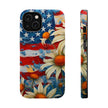 Patriotic Daisy - American Flag  - Extreme Impact MagSafe Phone Case
