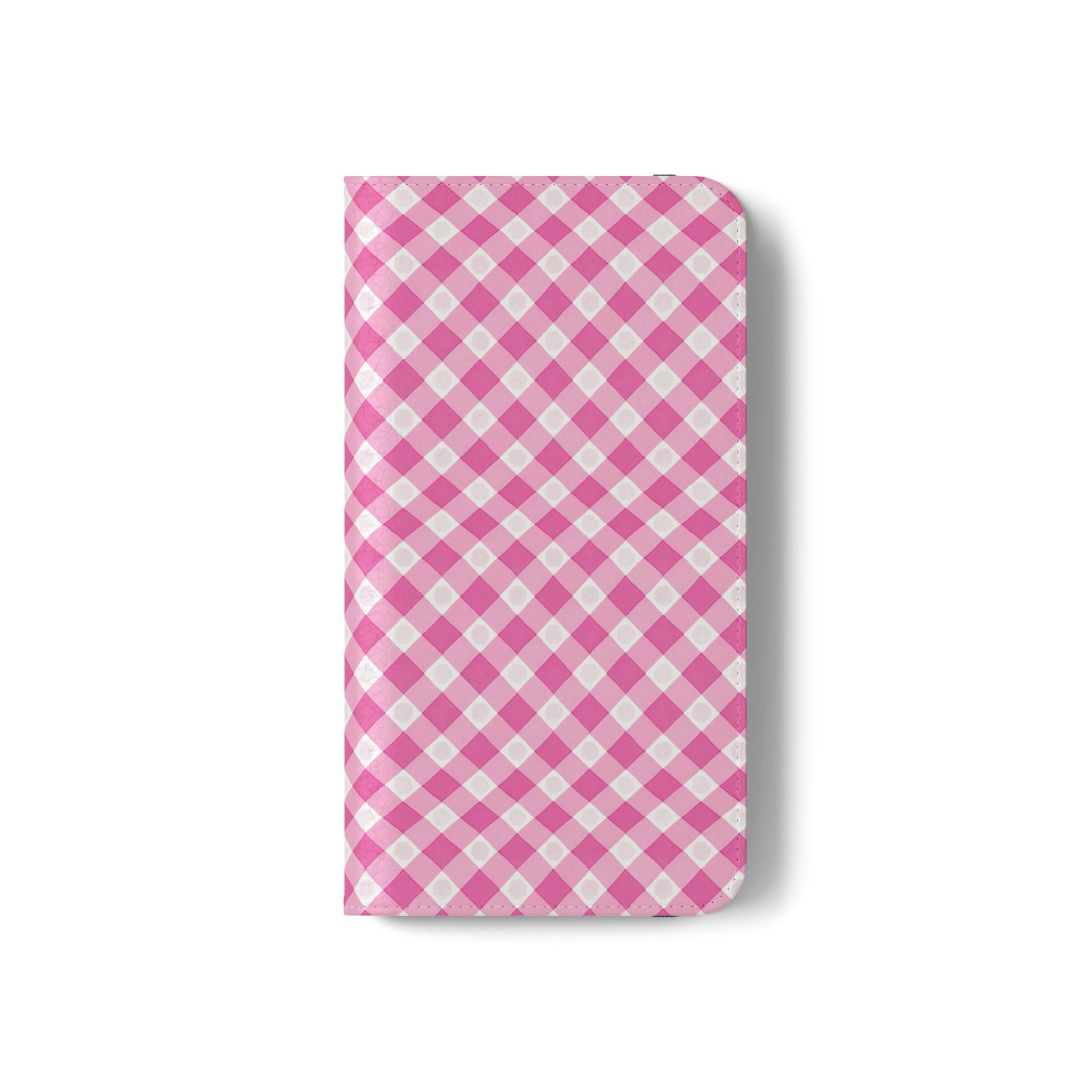 Pink Gingham - Flip Case – Wallet Flip Case with Card Slots