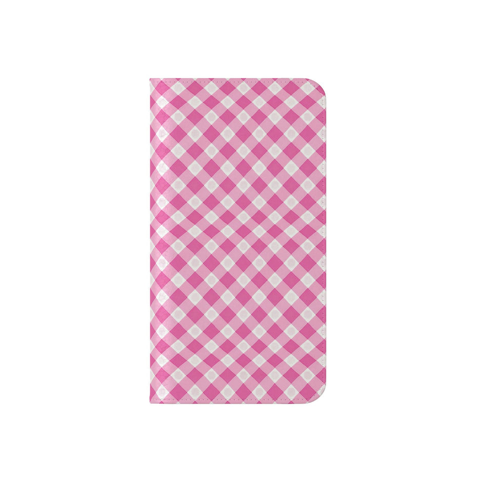 Pink Gingham - Flip Case – Wallet Flip Case with Card Slots