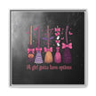 Halloween Broom Canvas Print — “A Girl Gotta Have Options” Framed Wall Art