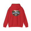 Westport Cove Hoodie — Scenic Lake Cabin Vintage Logo Hooded Sweatshirt