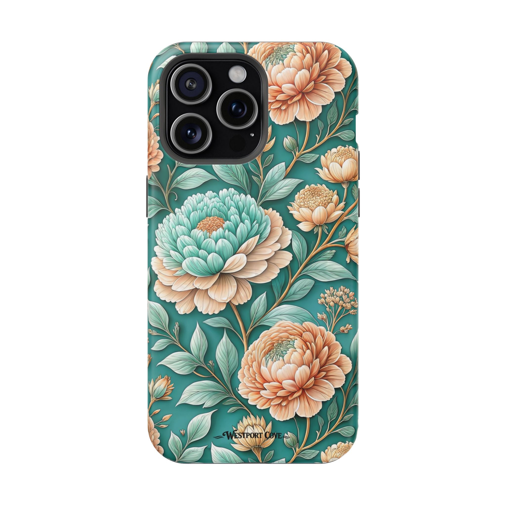 Teal Peony - Extreme MagSafe Phone Case