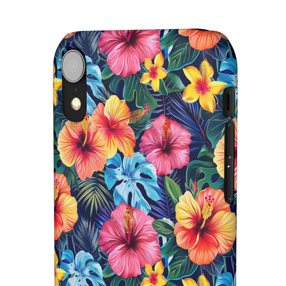 Tropical Hibiscus - Elite Phone Case — Floral Hawaiian Pattern Phone Cover