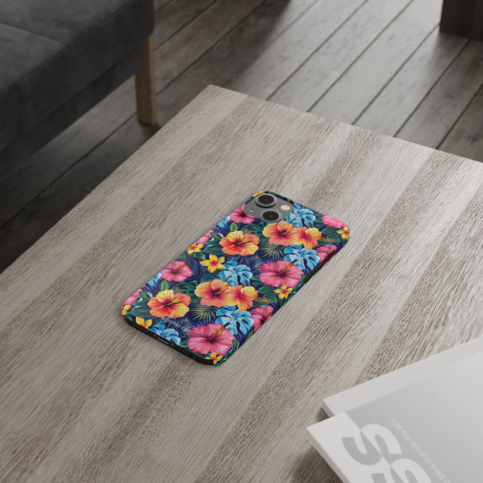 Tropical Hibiscus - Essential Phone Case — Floral Beach Vibe Phone Cover