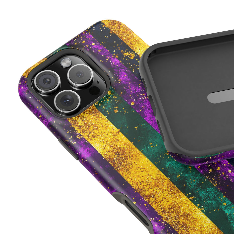 Mardi Gras Stripe - Extreme Impact MagSafe Phone Case