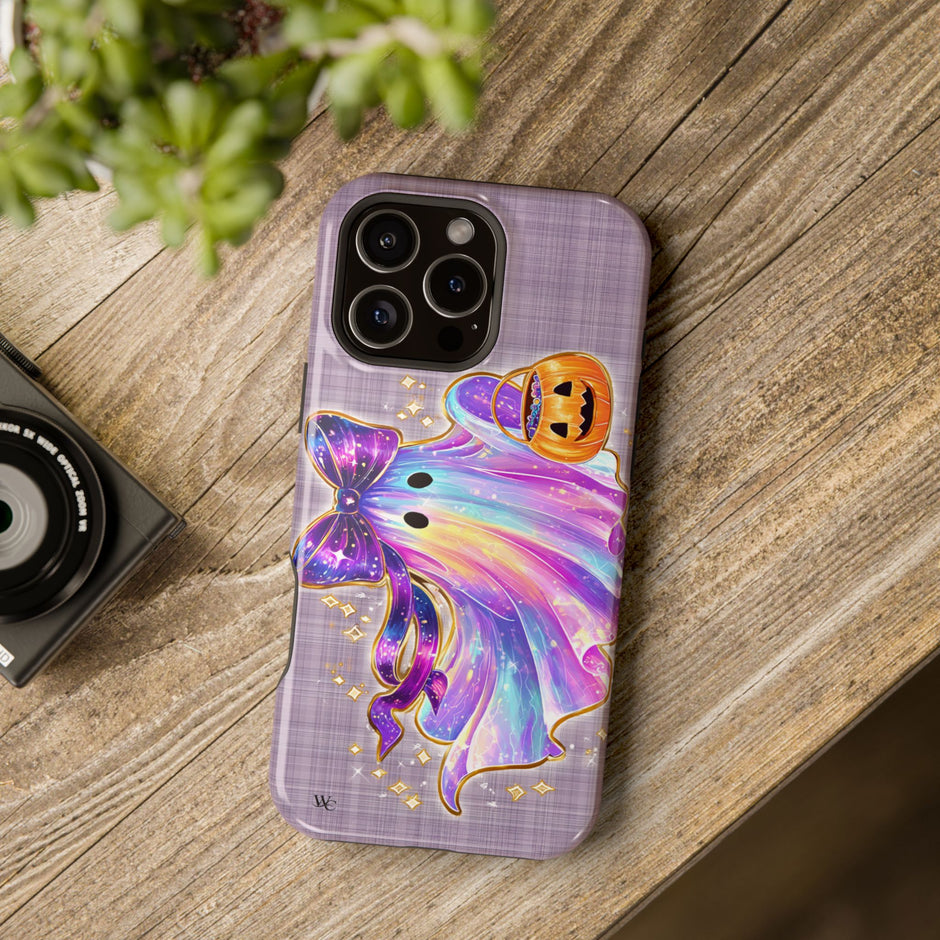 Cute Rainbow Ghost Halloween Phone Case - Extreme Impact MagSafe Phone Case