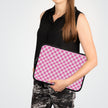 Pink Gingham Laptop Sleeve - Stylish Protection for Your Device