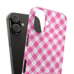 Pink Gingham - Essential Phone Case - Lightweight Protective Cover