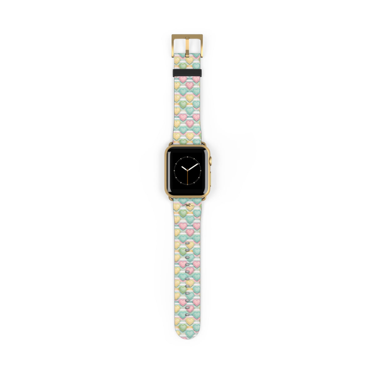 Be Mine; or Not - Pastel Heart Pattern Apple Watch Band — Cute Candy Hearts Watch Strap