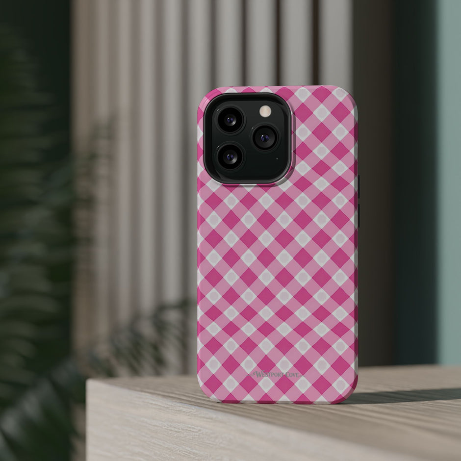 Pink Gingham - Extreme Phone Case