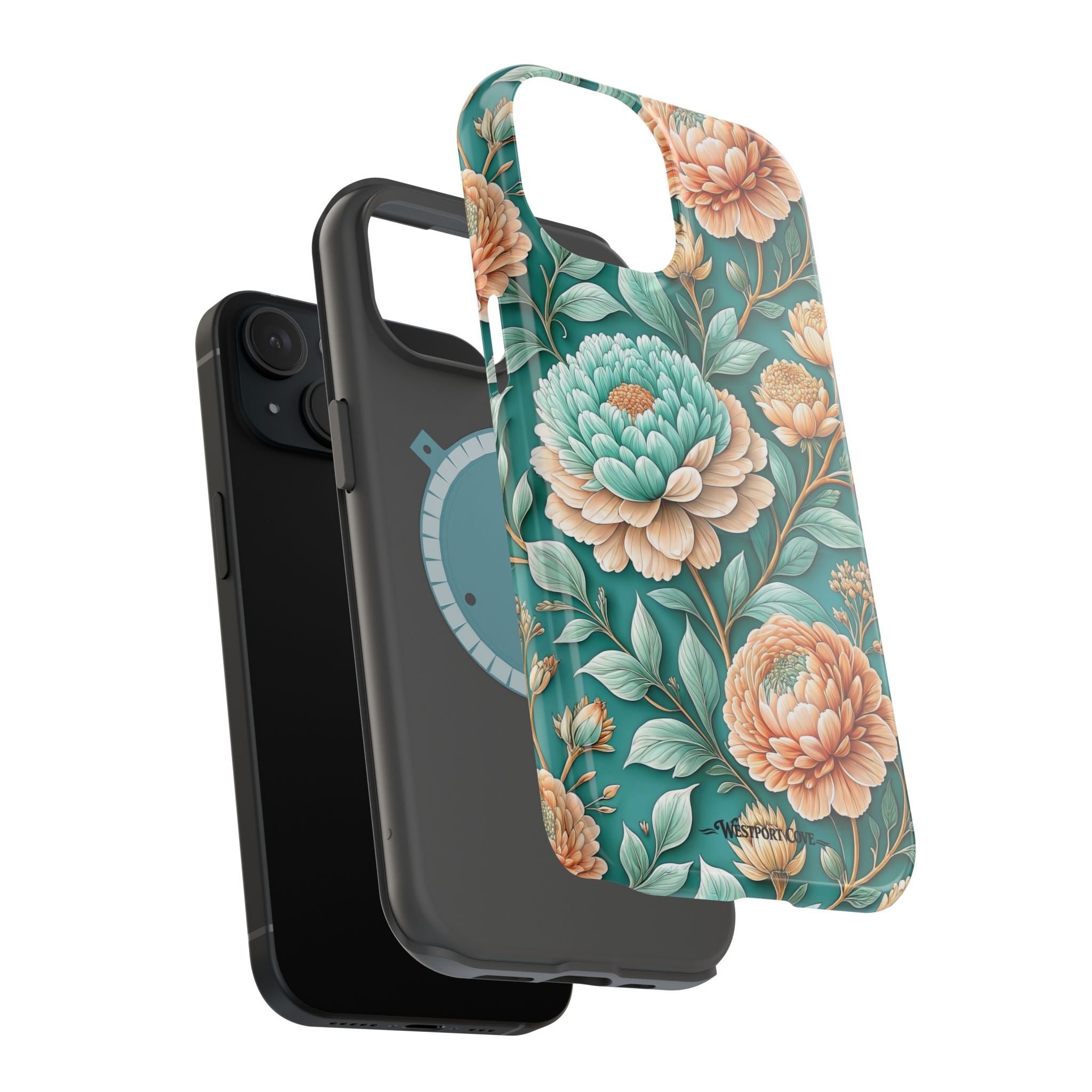 Teal Peony - Extreme MagSafe Phone Case