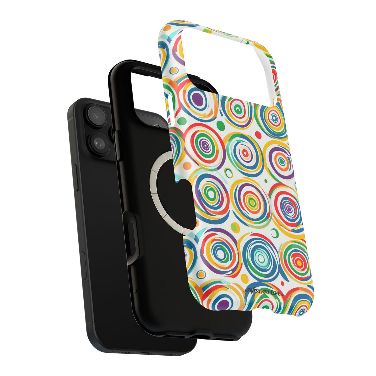 Colorful Concentric Circles Extreme Impact MagSafe Phone Case