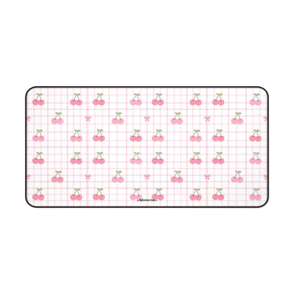 Cherry Ice Cream Smile - Launch Pad - Desk Mat
