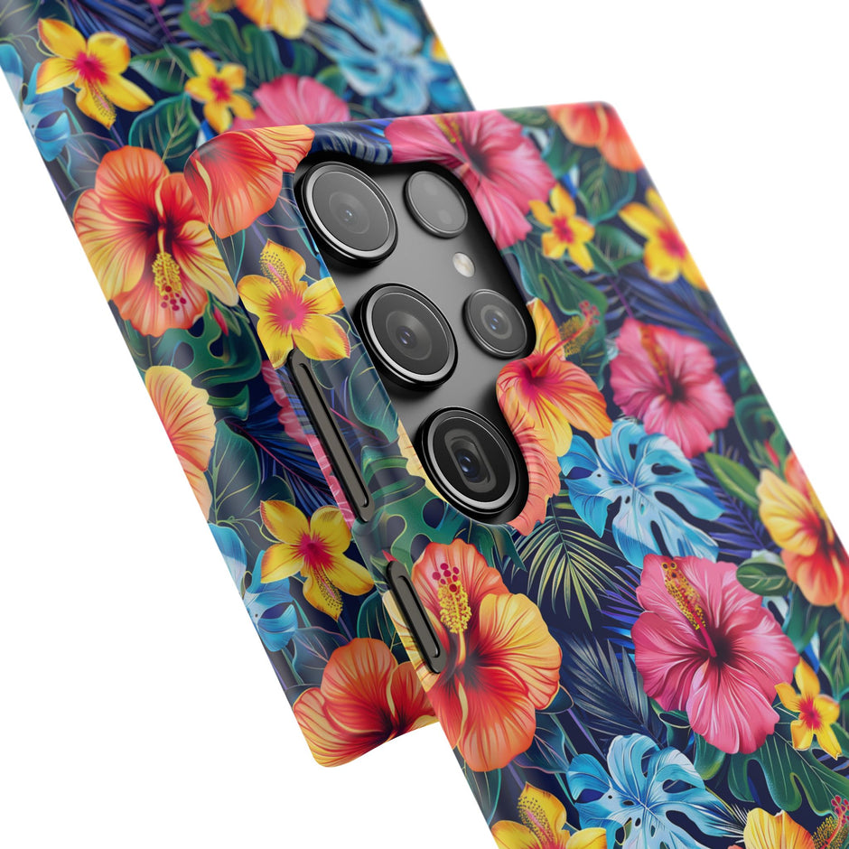 Tropical Hibiscus - Elite Phone Case — Floral Hawaiian Pattern Phone Cover