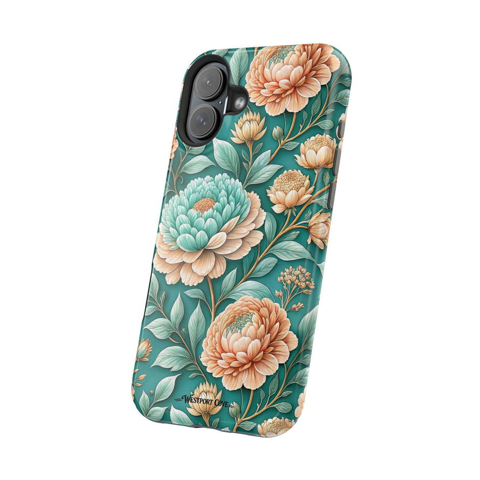 Teal Peony - Extreme MagSafe Phone Case
