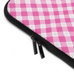 Pink Gingham Laptop Sleeve - Stylish Protection for Your Device