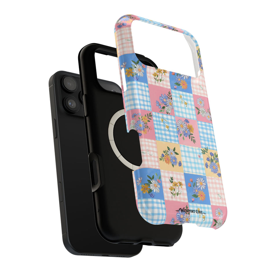 Pastel Floral Patchwork Extreme Impact MagSafe Phone Case