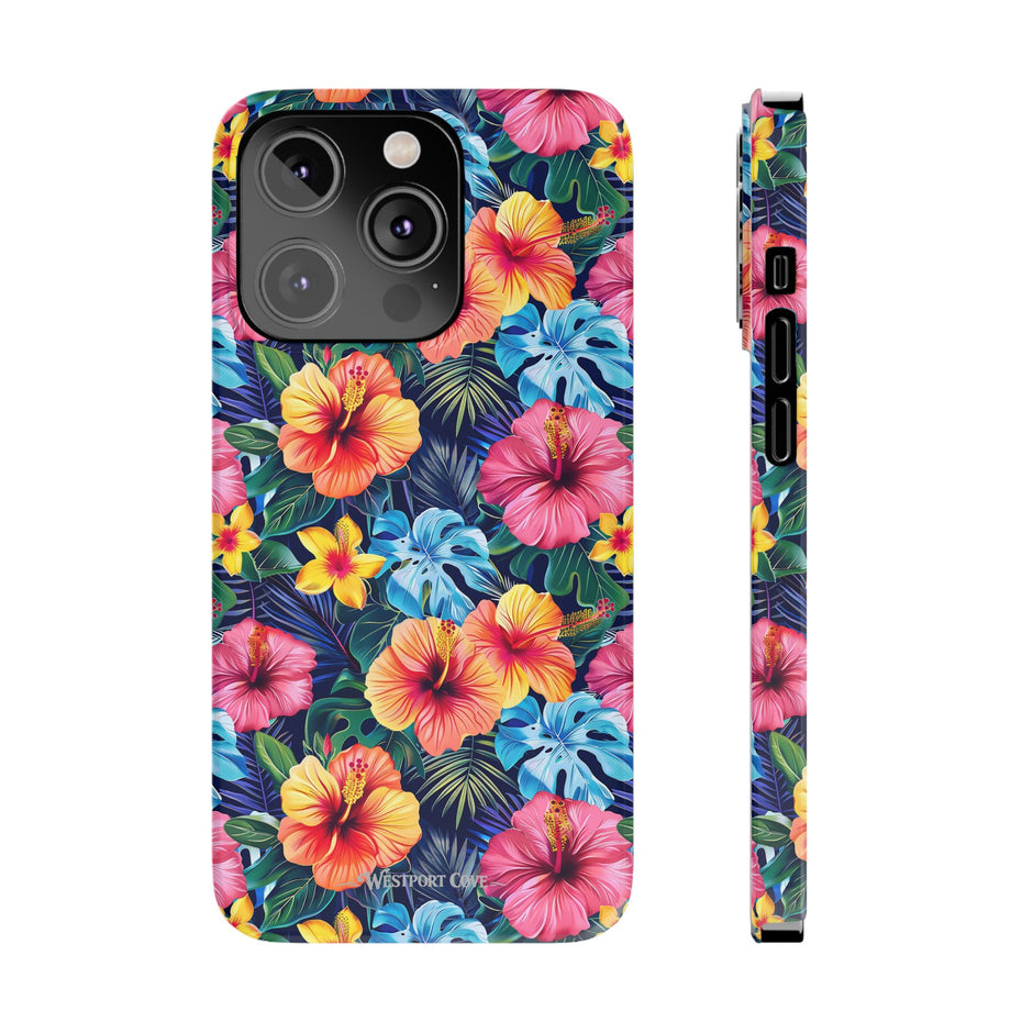 Tropical Hibiscus - Essential Phone Case — Floral Beach Vibe Phone Cover