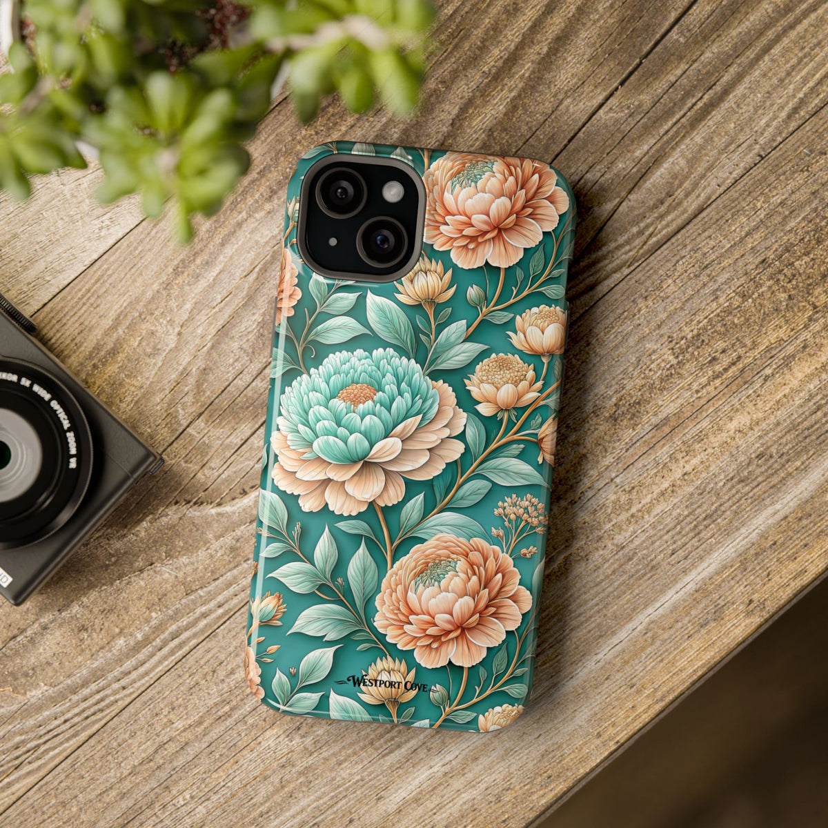 Teal Peony - Extreme MagSafe Phone Case