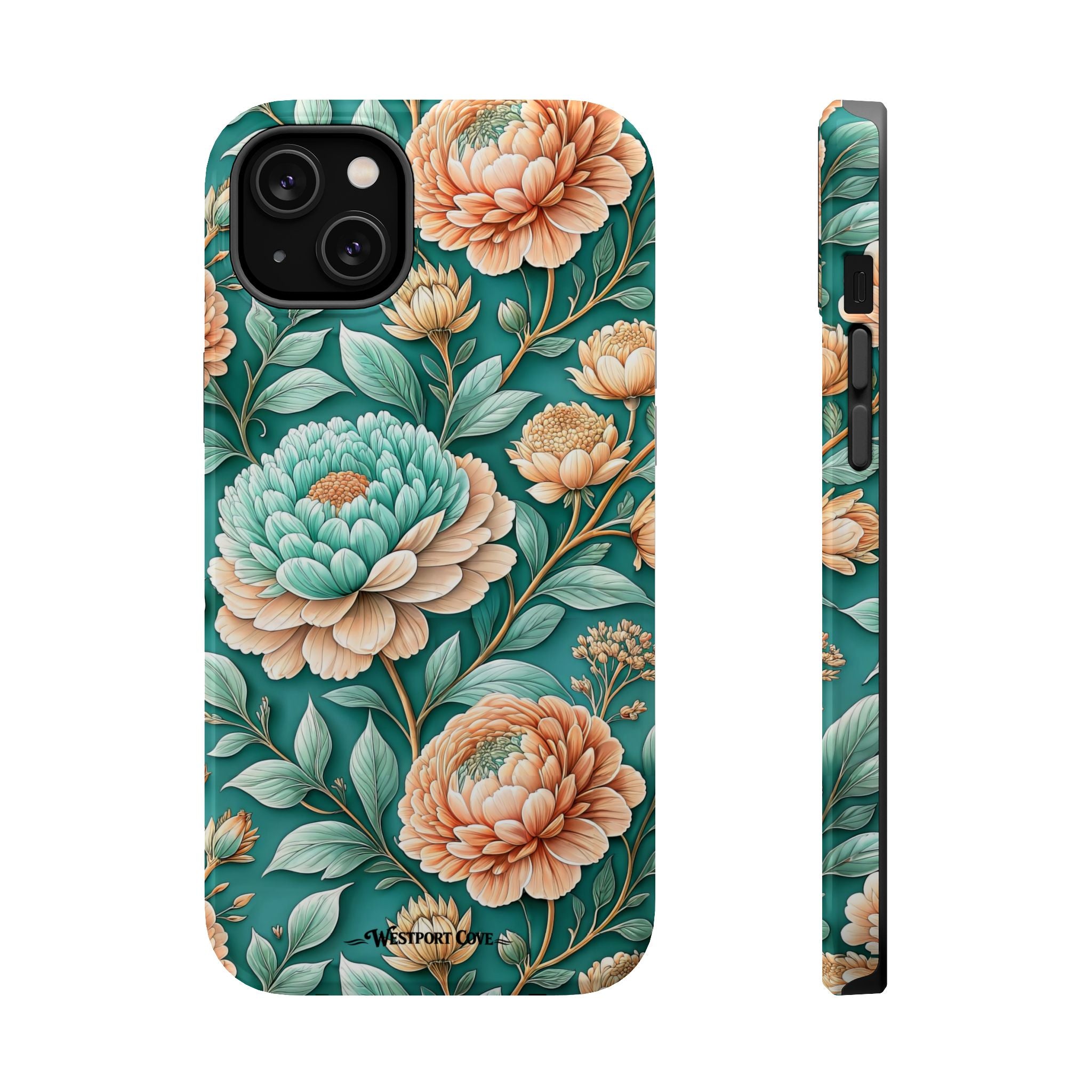 Teal Peony - Extreme MagSafe Phone Case