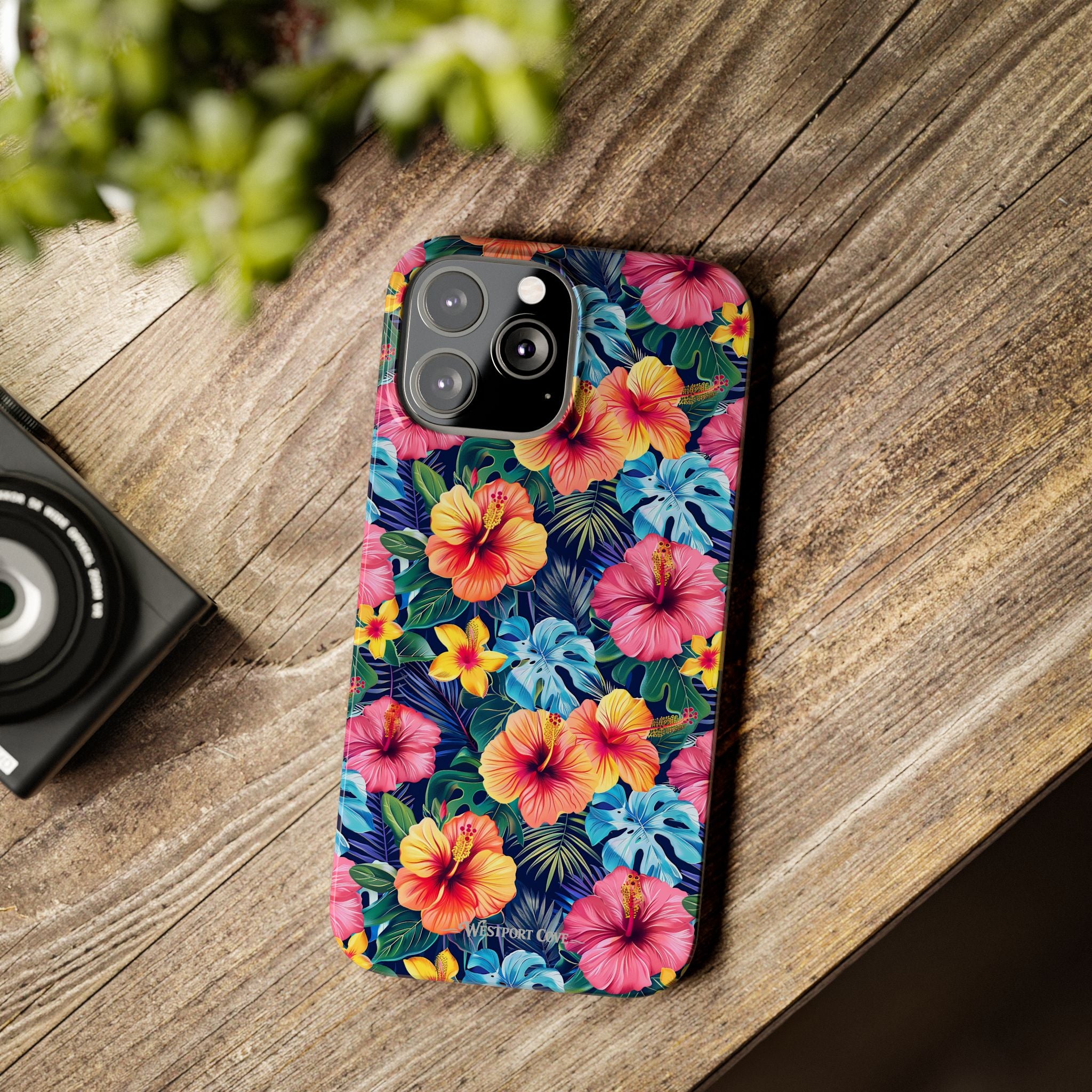 Tropical Hibiscus - Essential Phone Case — Floral Beach Vibe Phone Cover