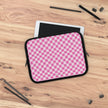 Pink Gingham  - Laptop Sleeve — Cute Plaid Protective Case