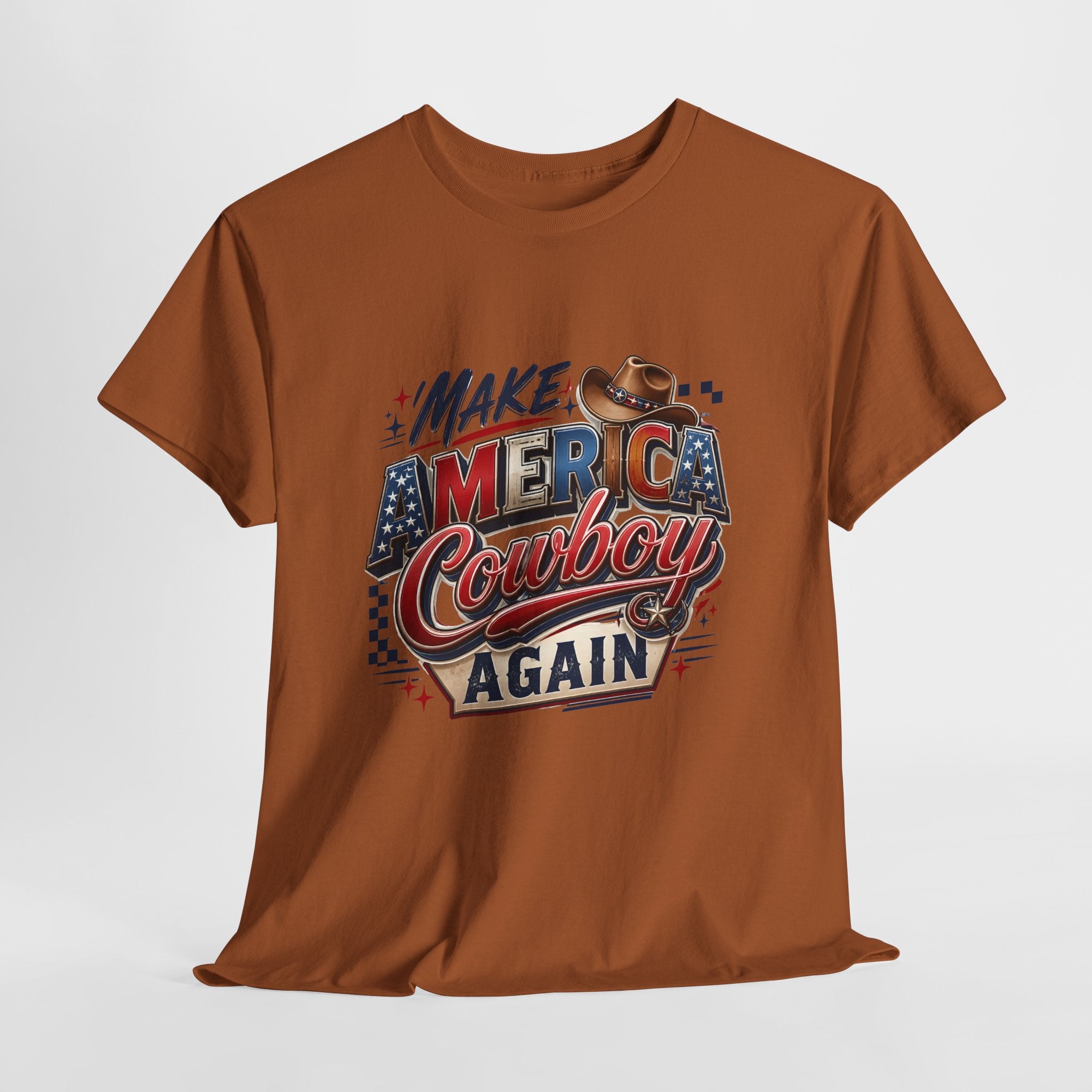 Make America Cowboy Again T-Shirt – Patriotic Western Graphic Tee