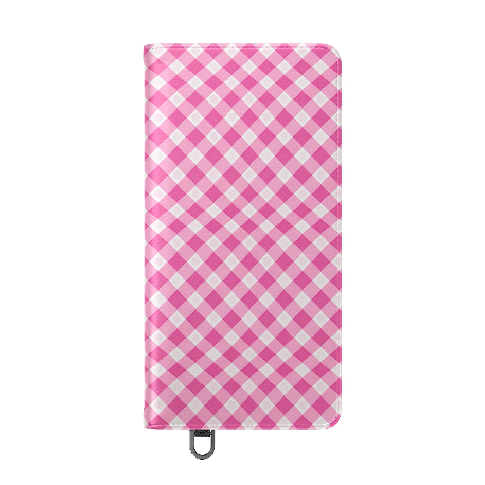 Pink Gingham - Flip Case – Wallet Flip Case with Card Slots
