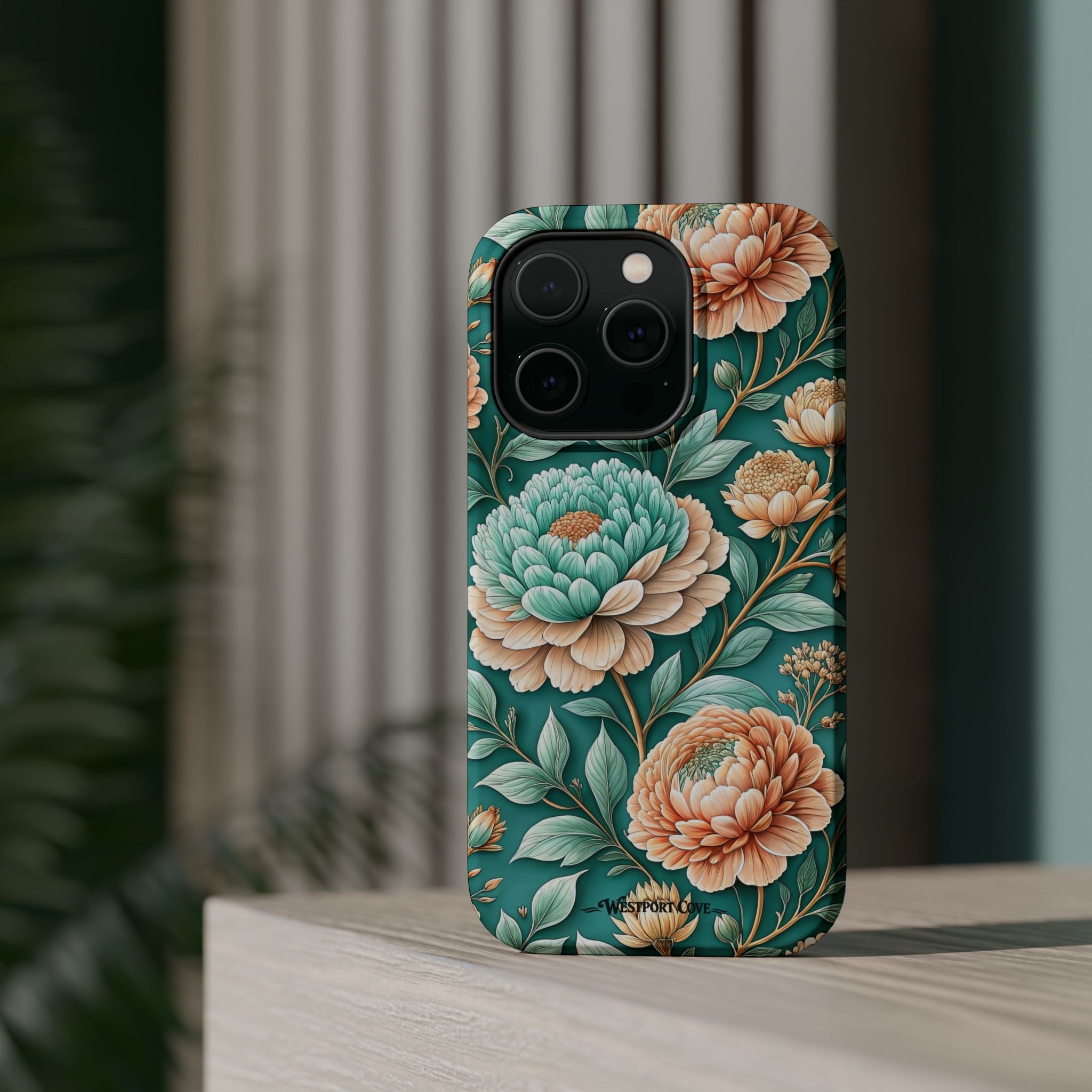 Teal Peony - Extreme MagSafe Phone Case