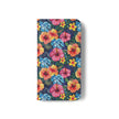 Tropical Hibiscus Flip Phone Case — Floral Wallet Flip Case with Card Slots