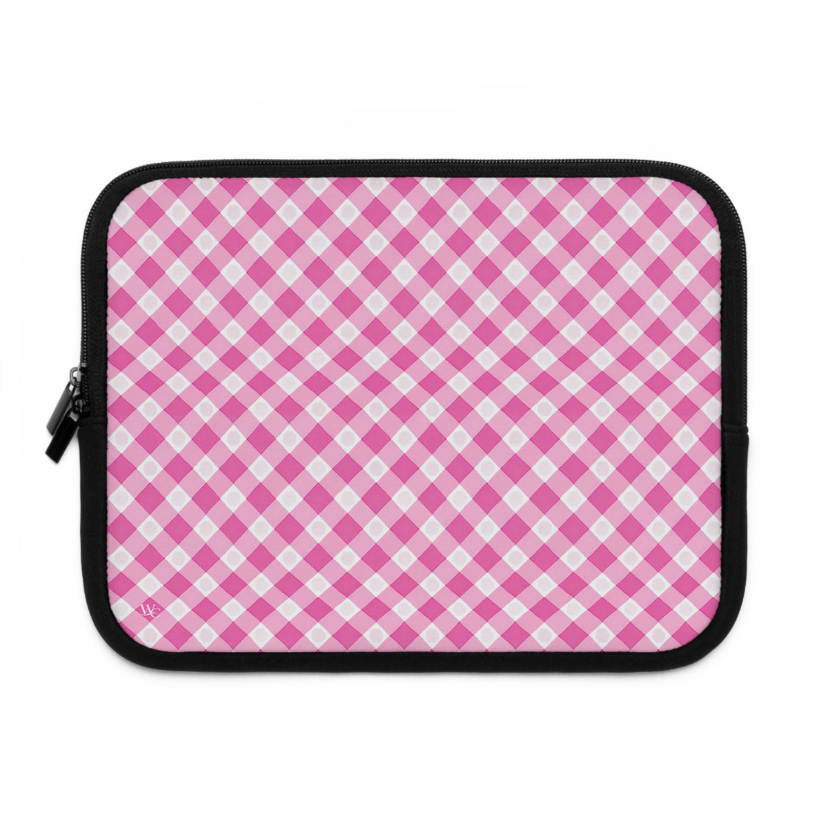 Pink Gingham Laptop Sleeve - Stylish Protection for Your Device