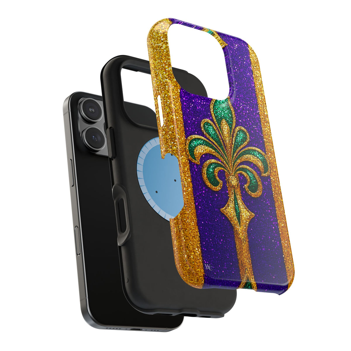 Mardi Gras Glitter Fleur - Extreme Impact MagSafe Phone Case