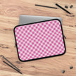 Pink Gingham Laptop Sleeve - Stylish Protection for Your Device