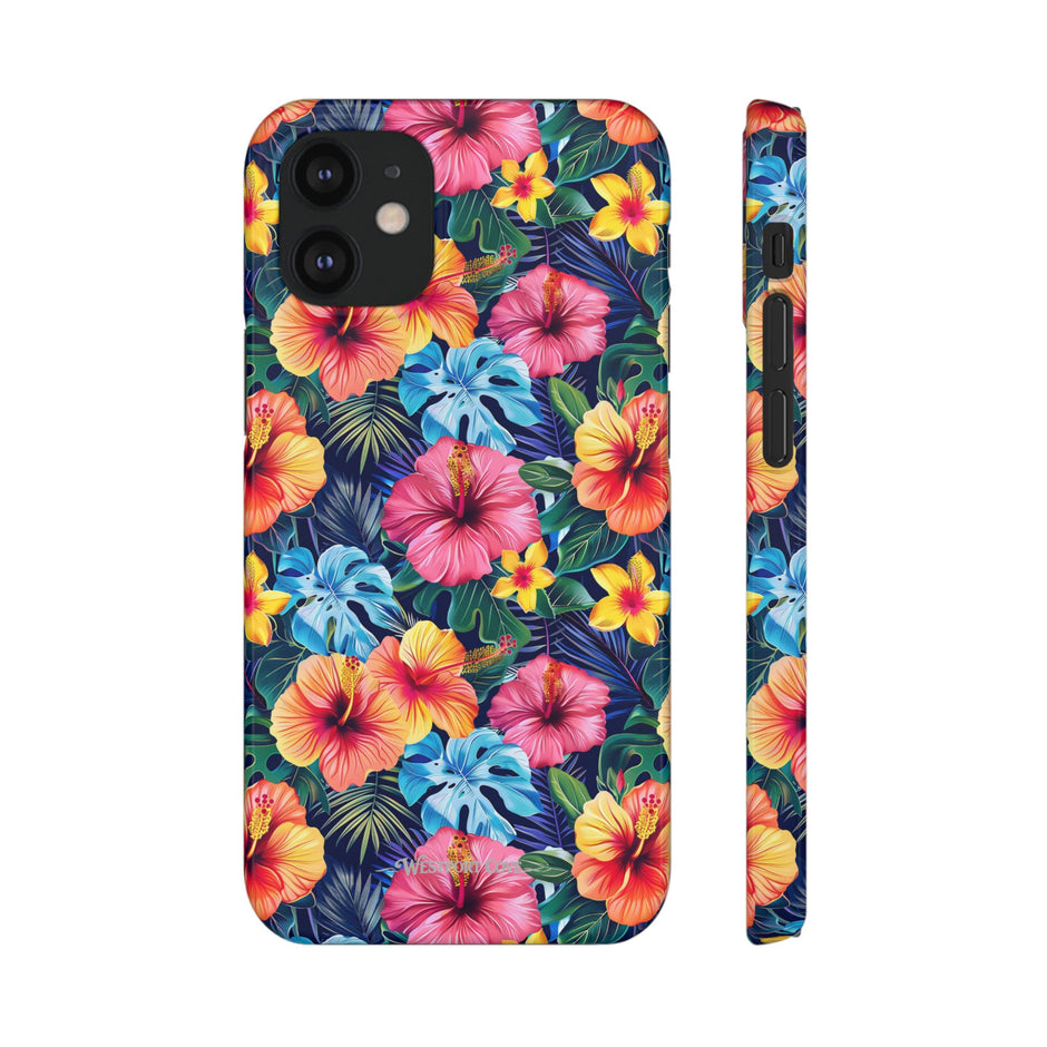 Tropical Hibiscus - Elite Phone Case — Floral Hawaiian Pattern Phone Cover