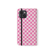 Pink Gingham - Flip Case – Wallet Flip Case with Card Slots