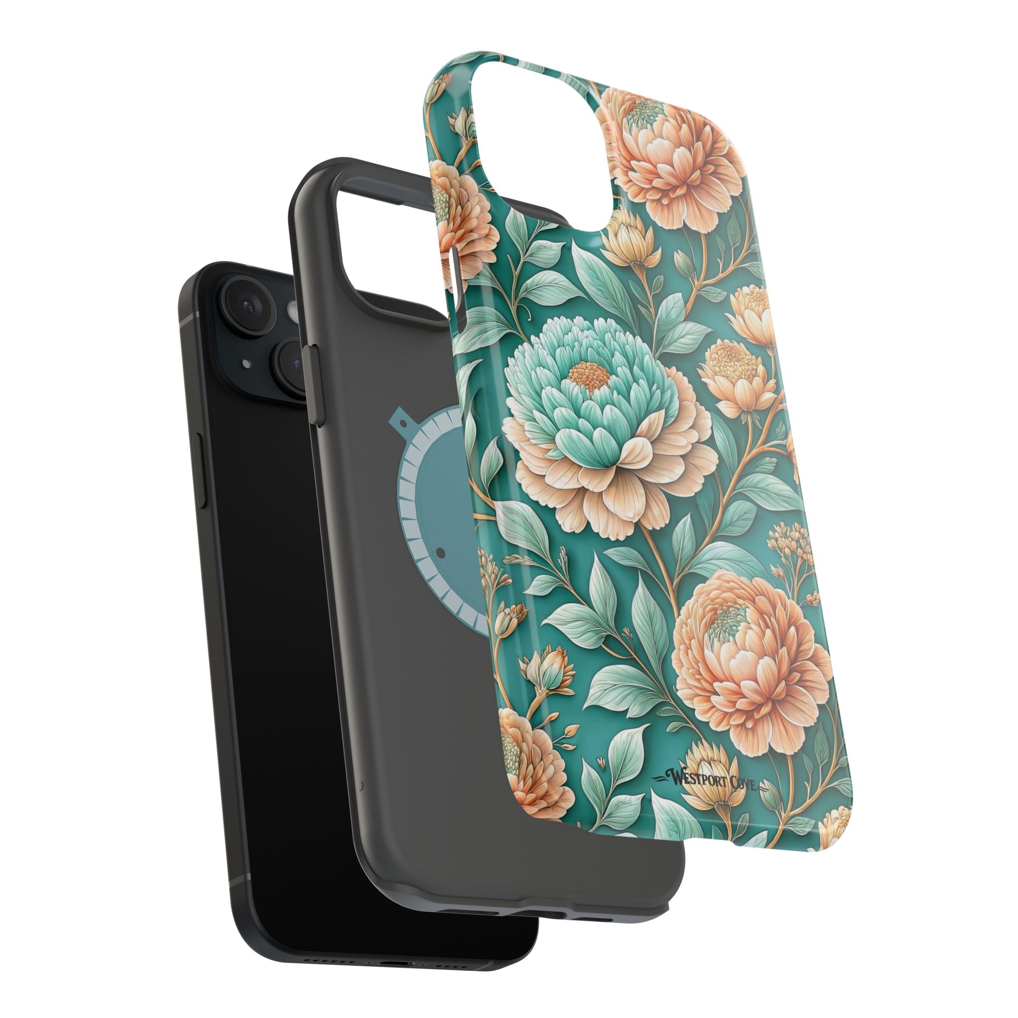 Teal Peony - Extreme MagSafe Phone Case