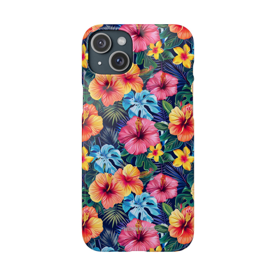 Tropical Hibiscus - Elite Phone Case — Floral Hawaiian Pattern Phone Cover