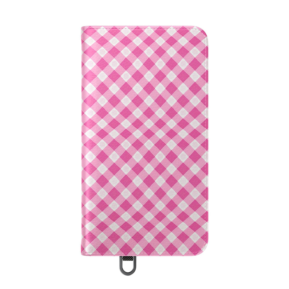 Pink Gingham - Flip Case – Wallet Flip Case with Card Slots