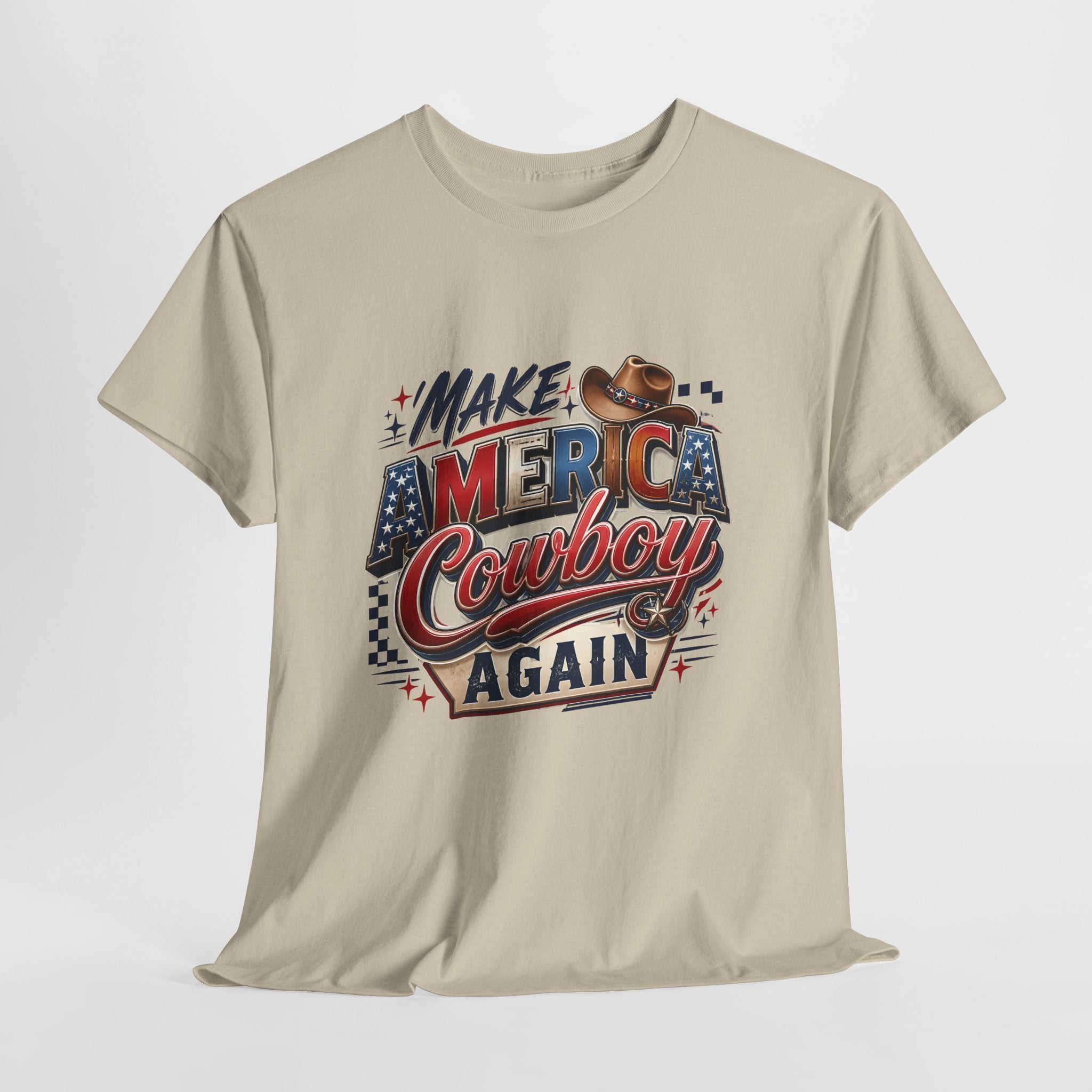 Make America Cowboy Again T-Shirt – Patriotic Western Graphic Tee