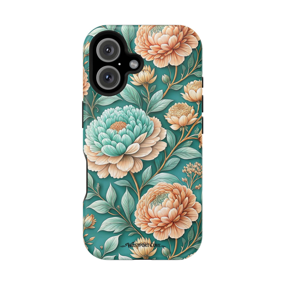 Teal Peony - Extreme MagSafe Phone Case