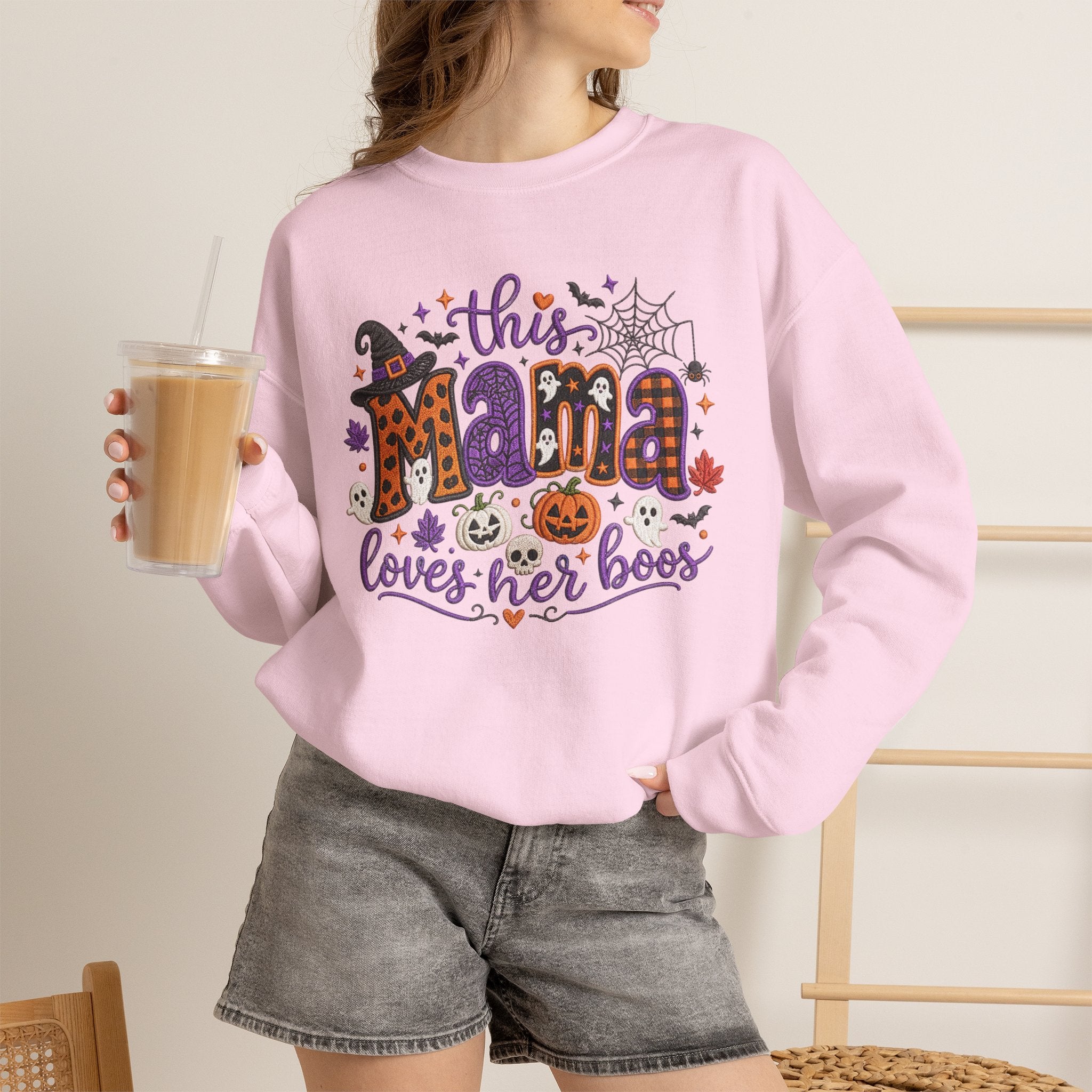 Mama Loves Her Boos Halloween Sweatshirt