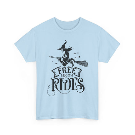 Witch on Broom "Free Broom Rides" T‑Shirt - Westport Cove