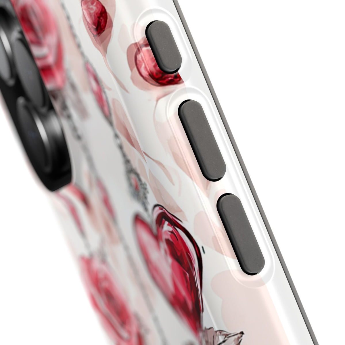 Vintage Roses & Heart Charms - Extreme Impact MagSafe Phone Case
