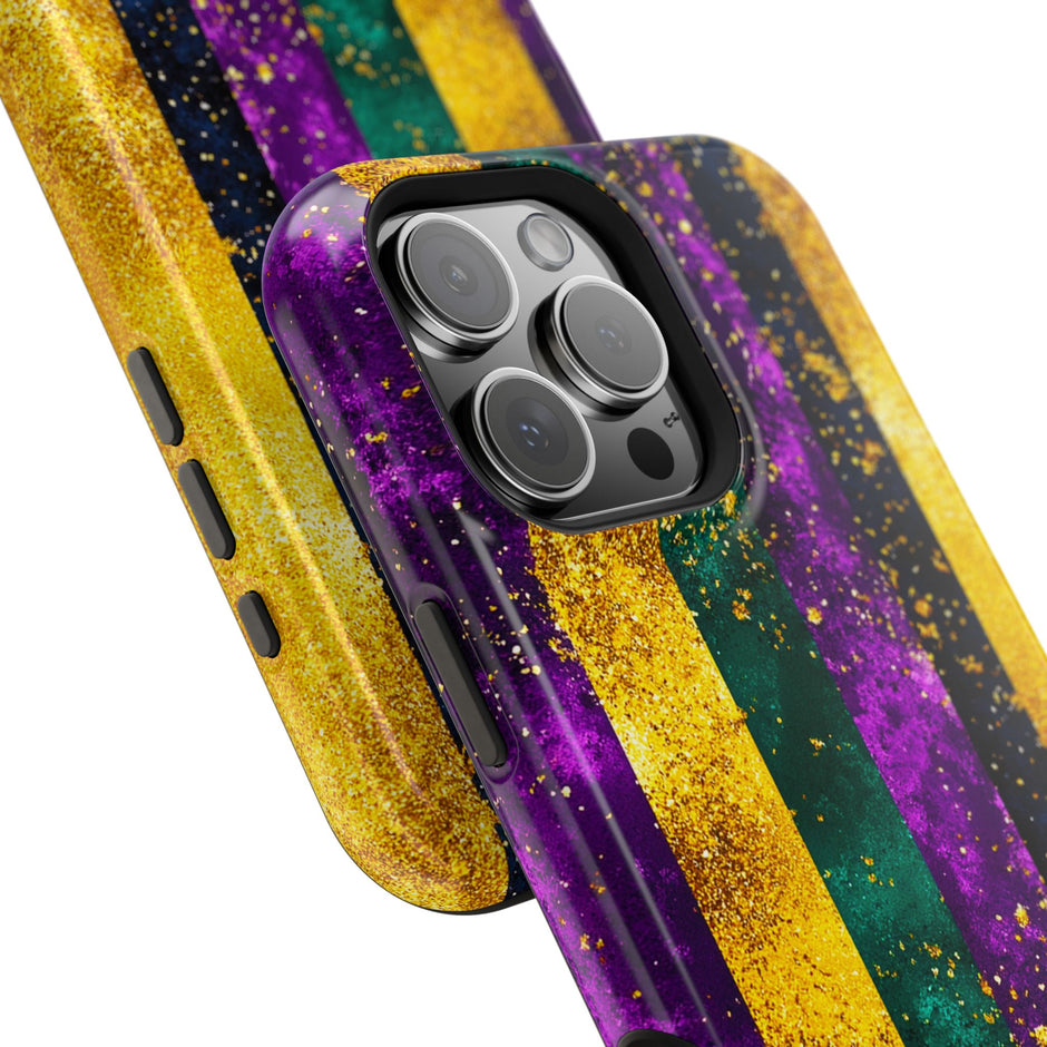 Mardi Gras Stripe - Extreme Impact MagSafe Phone Case