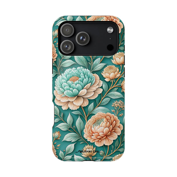 Teal Peony - Extreme MagSafe Phone Case