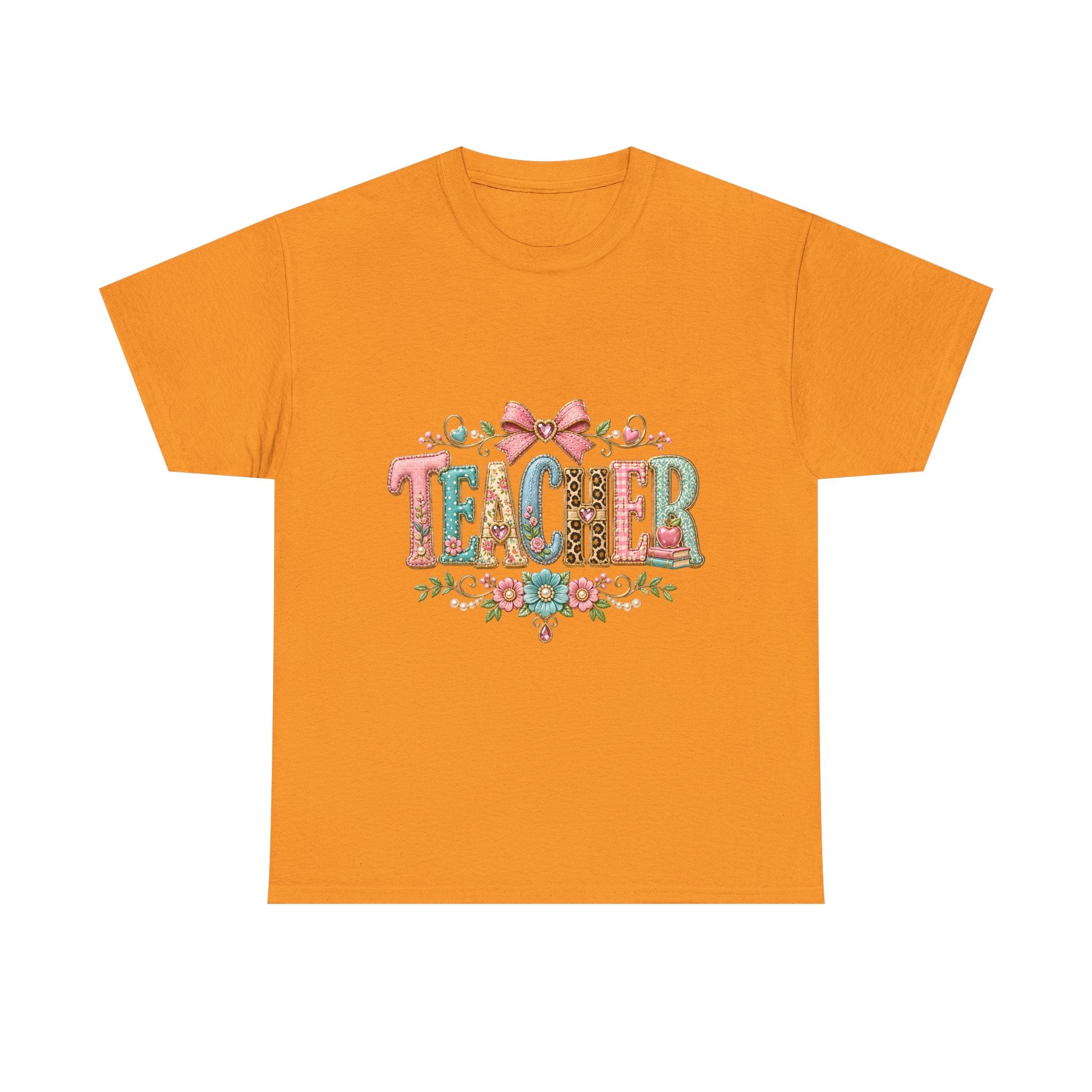 Teacher Floral Graphic Tee — Vintage Bow & Floral 