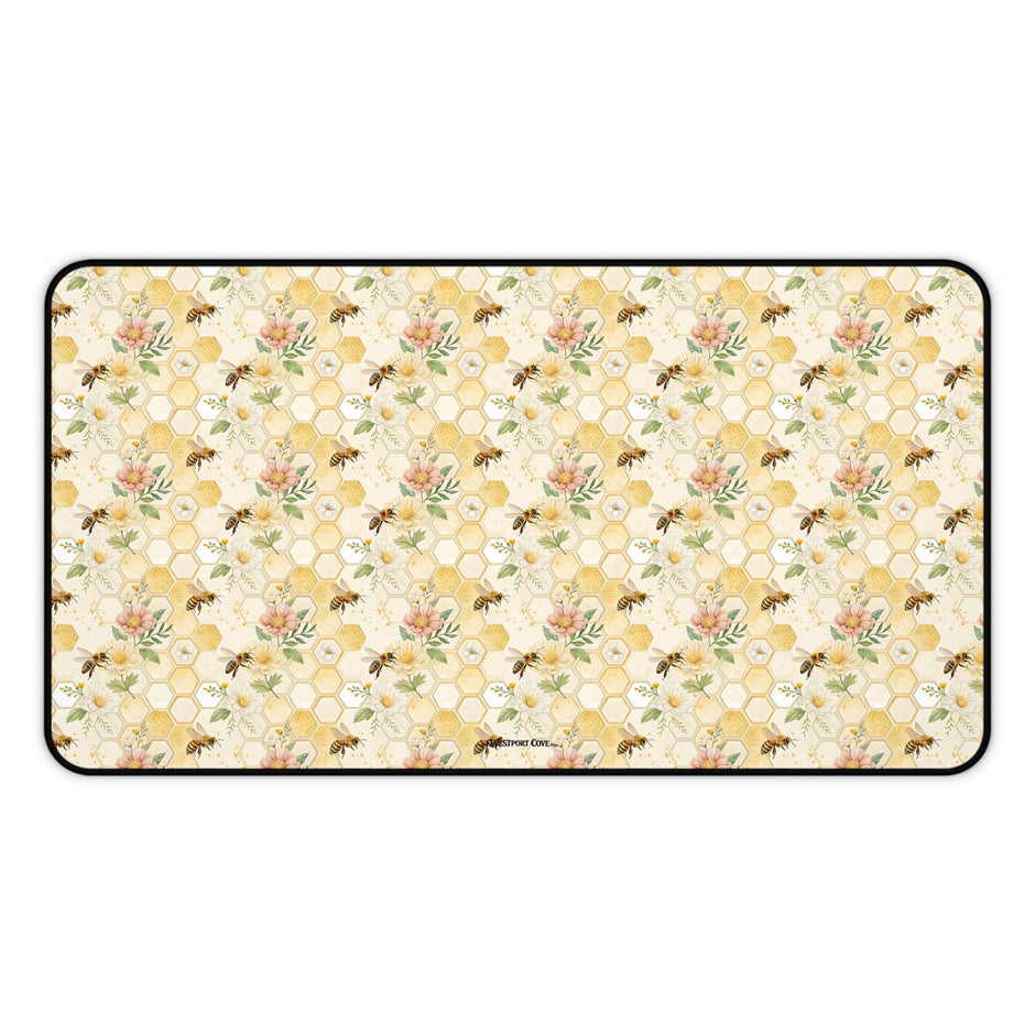 Honeycomb Heaven - Launch Pad Desk Mat - Bee Gaming & Office Mouse Pad